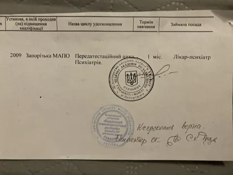 Дипломи — Частная медицинская практика наркология психиатрия